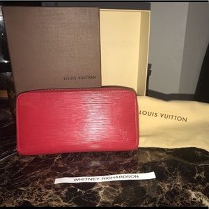 Red epi zippy wallet